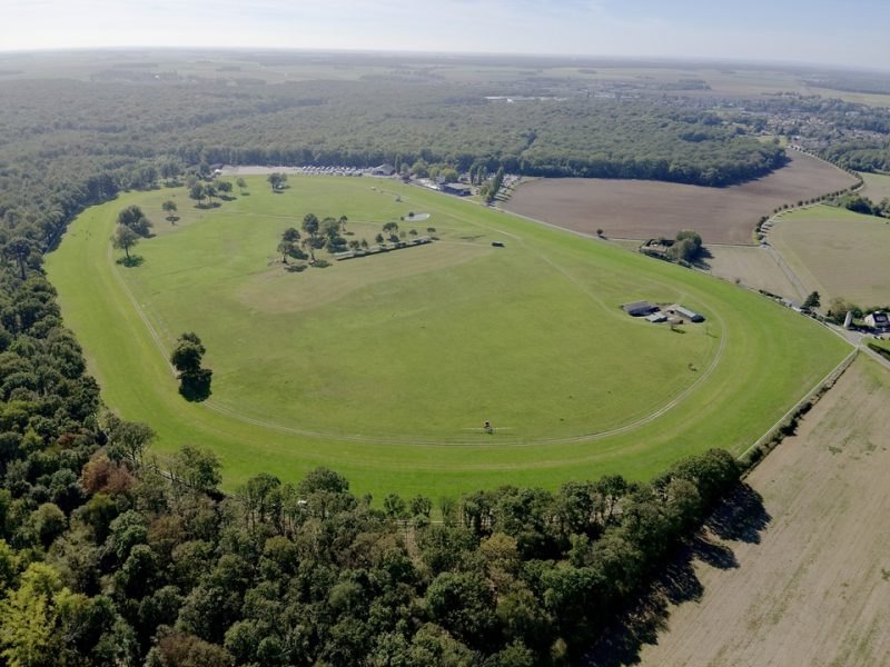 Vue aérienne de l'hippodrome de Rambouillet